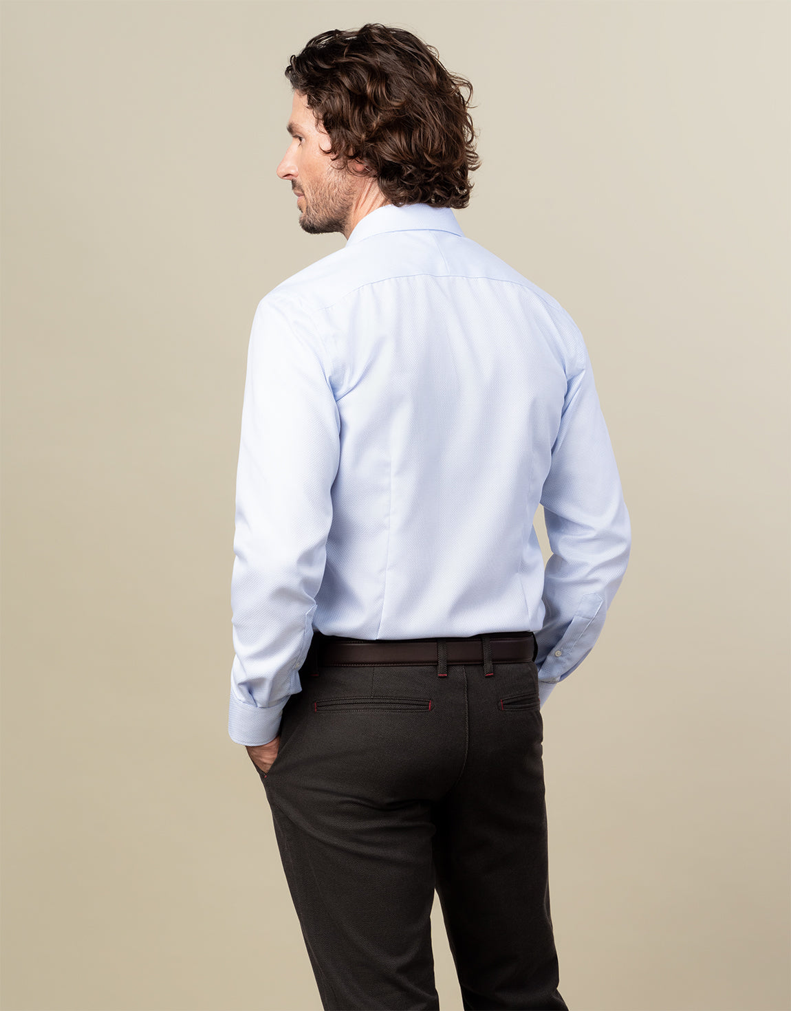 London Light Blue Textured Shirt