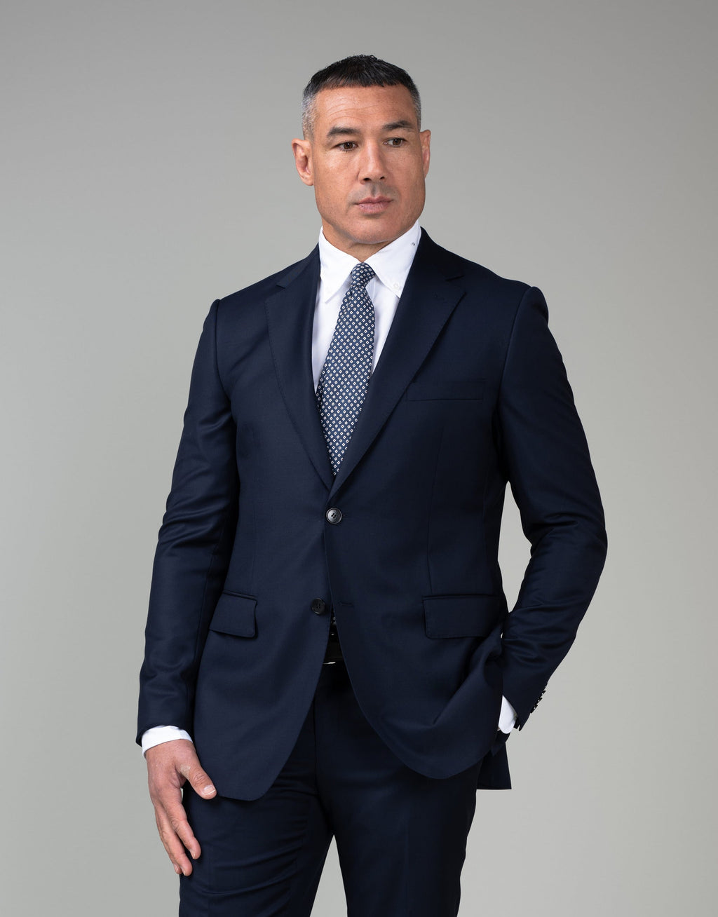 Cooper Navy Twill Suit Jacket