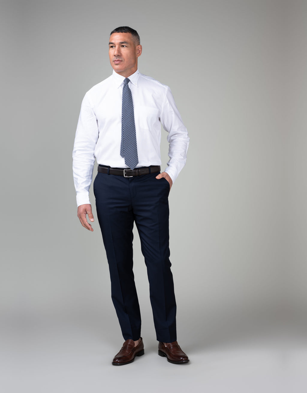 Lotus Navy Twill Suit Trouser
