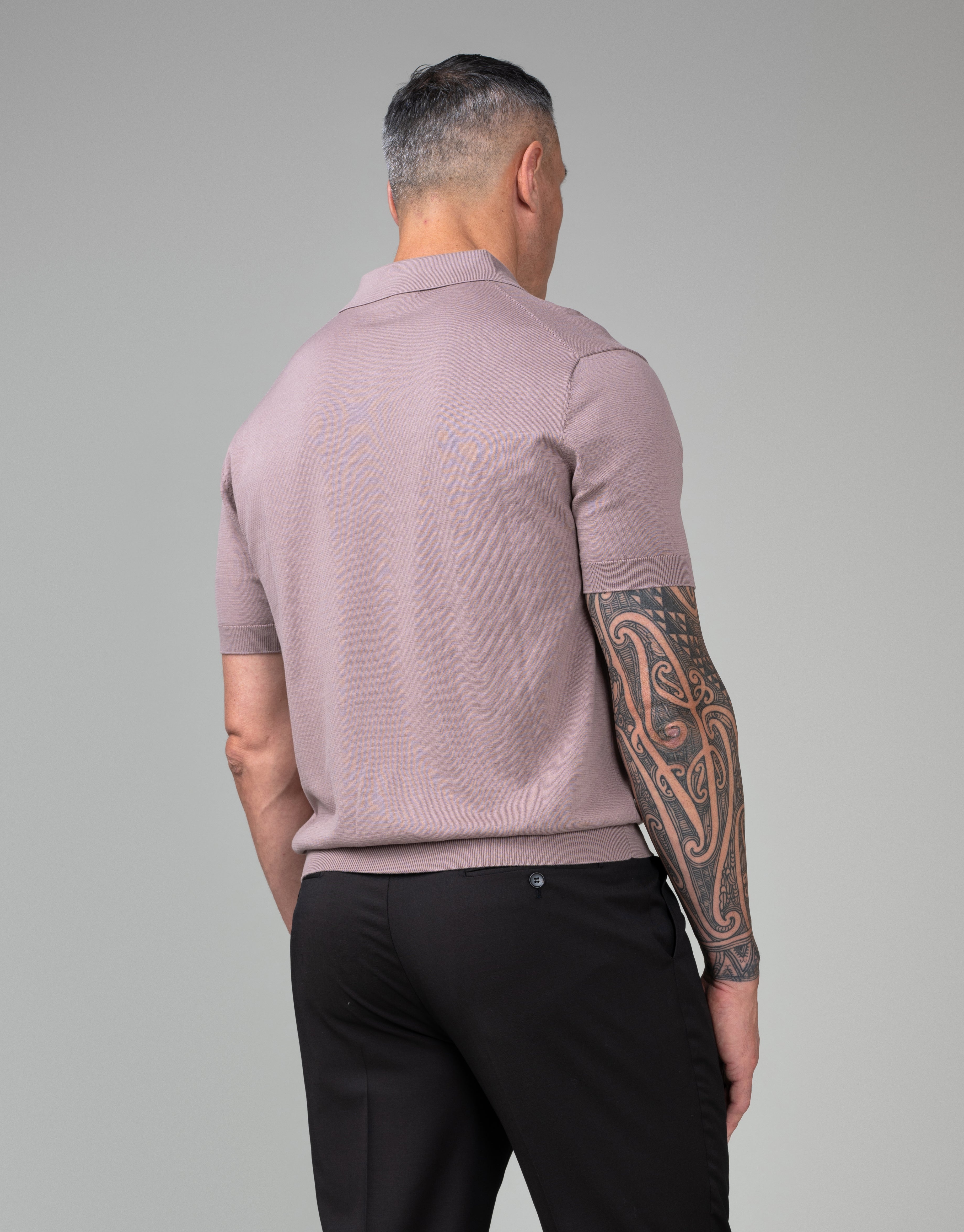 Amalfi Dusty Rose Knitted Polo