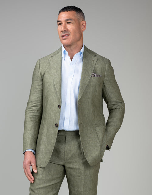 Malta Sage Green Linen Blazer