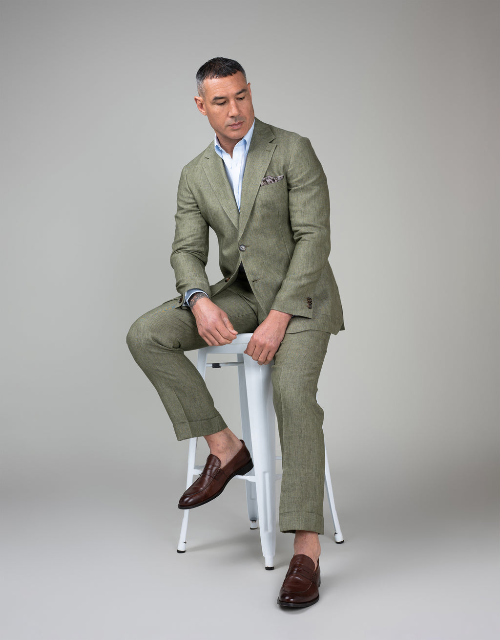Ohope Light Blue Belgian Linen Shirt