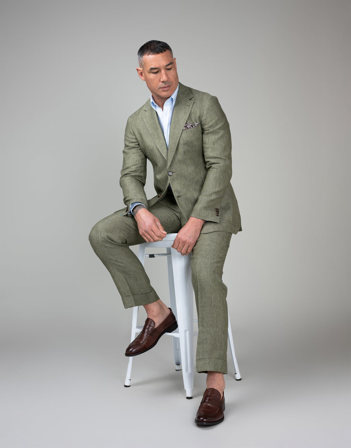 Ohope Light Blue Belgian Linen Shirt