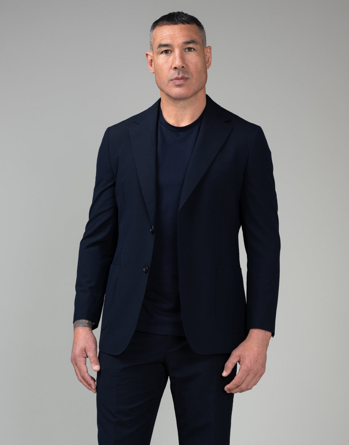 Malta Navy Seersucker Blazer