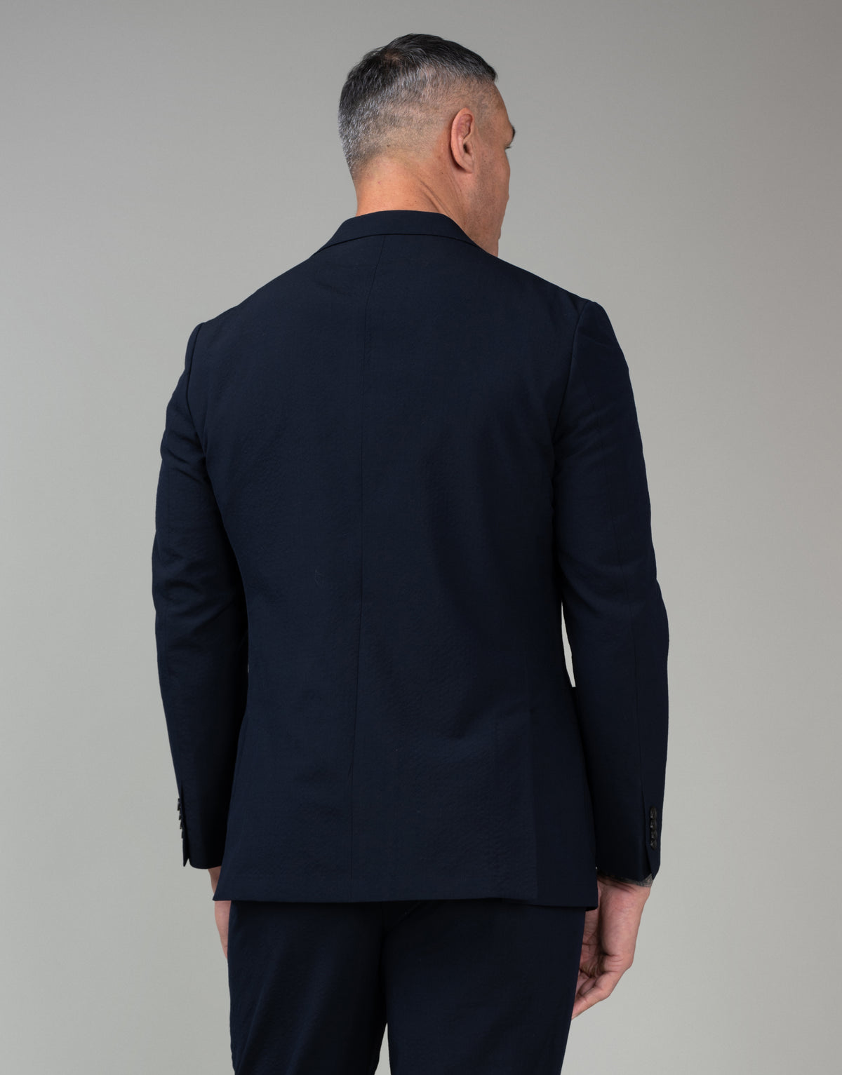 Malta Navy Seersucker Blazer