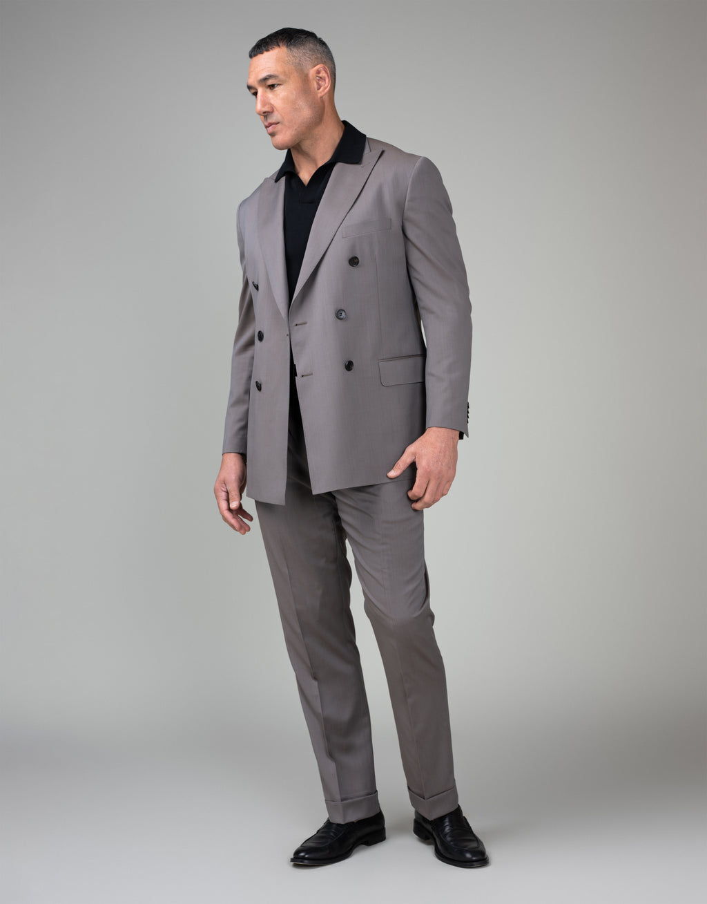 Doppio Brown Solaro Double Breasted Suit