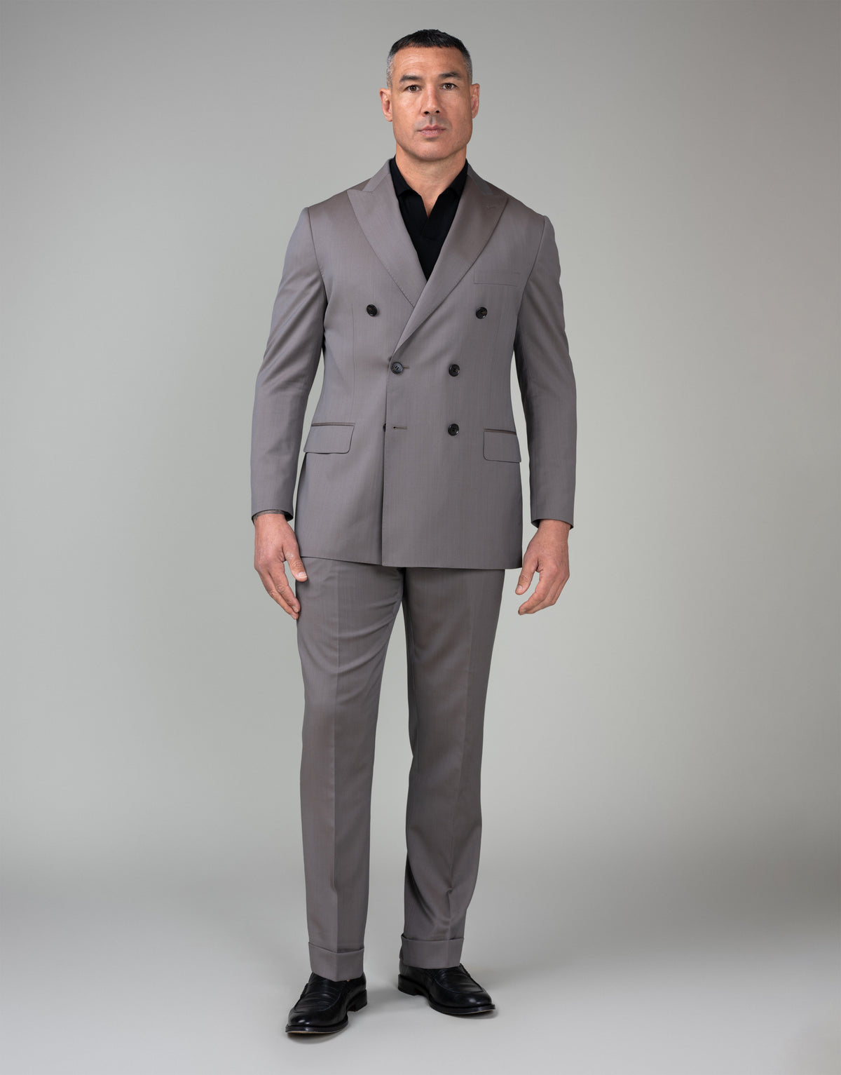 Doppio Brown Solaro Double Breasted Suit