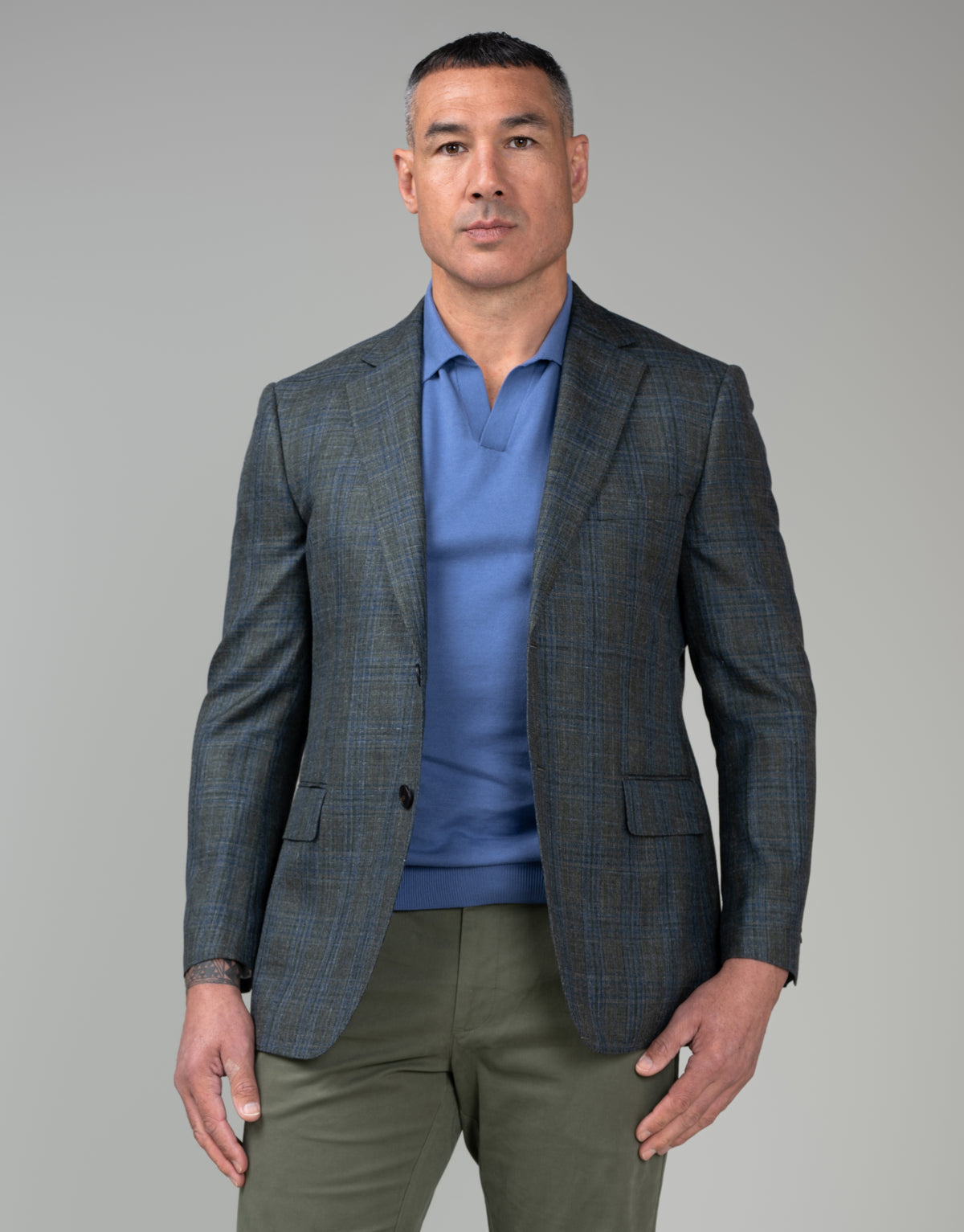 Cooper Forest Green & Navy Check Blazer
