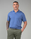 Amalfi China Blue Knitted Polo