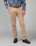 Tyler Camel Brown Textured Chinos
