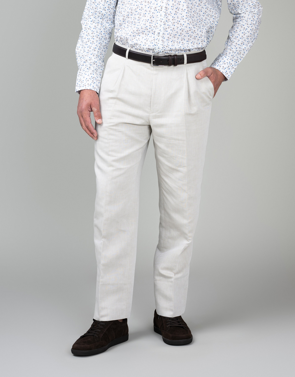 Crete Beige Linen-Cotton Trouser