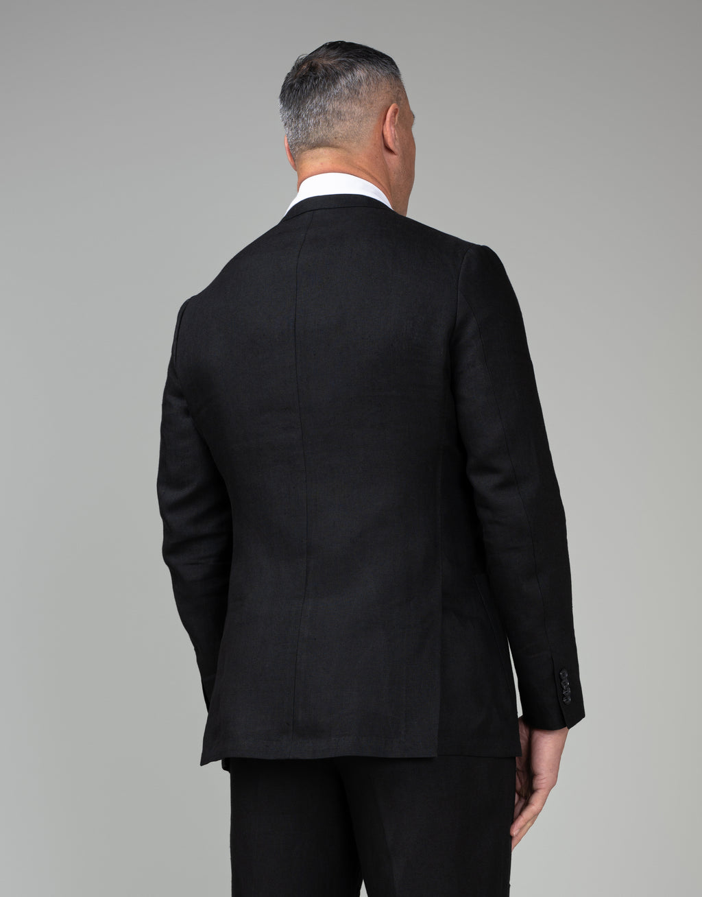 Malta Black Linen Blazer