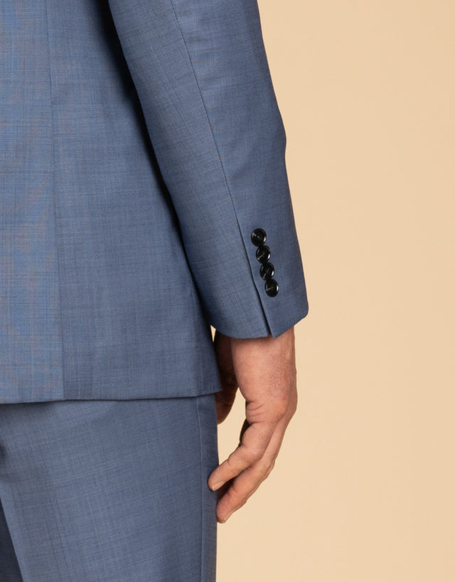 Taylor Pale Blue Sharkskin Suit Jacket