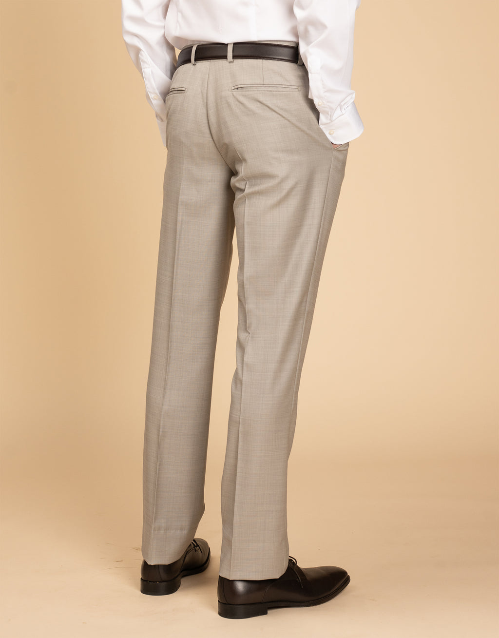 Hire Lautner Beige Sharkskin Trouser