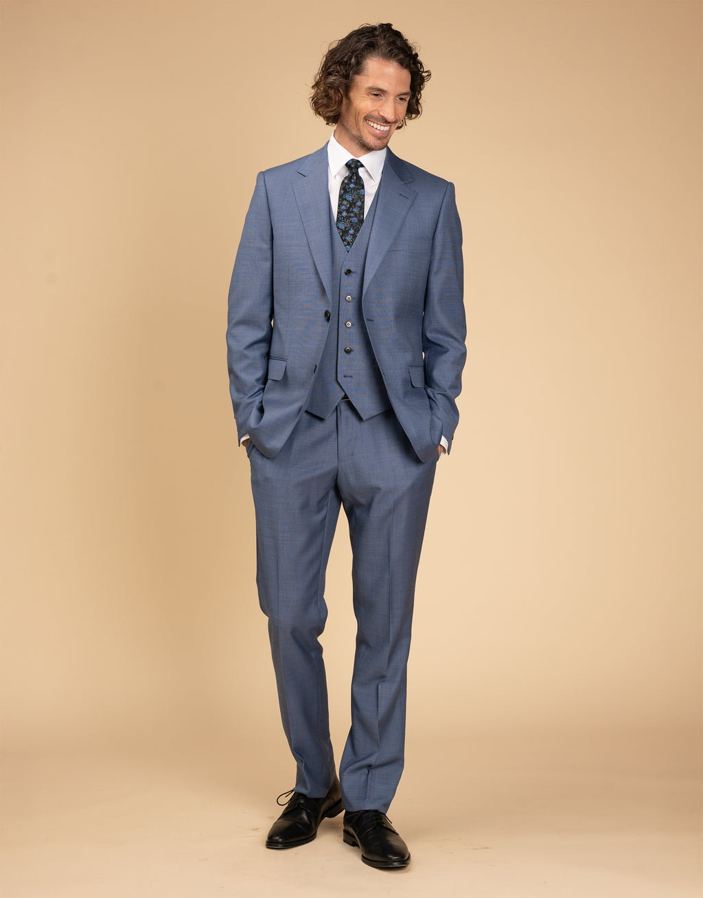 Hire Lautner Pale Blue Sharkskin Suit Trouser