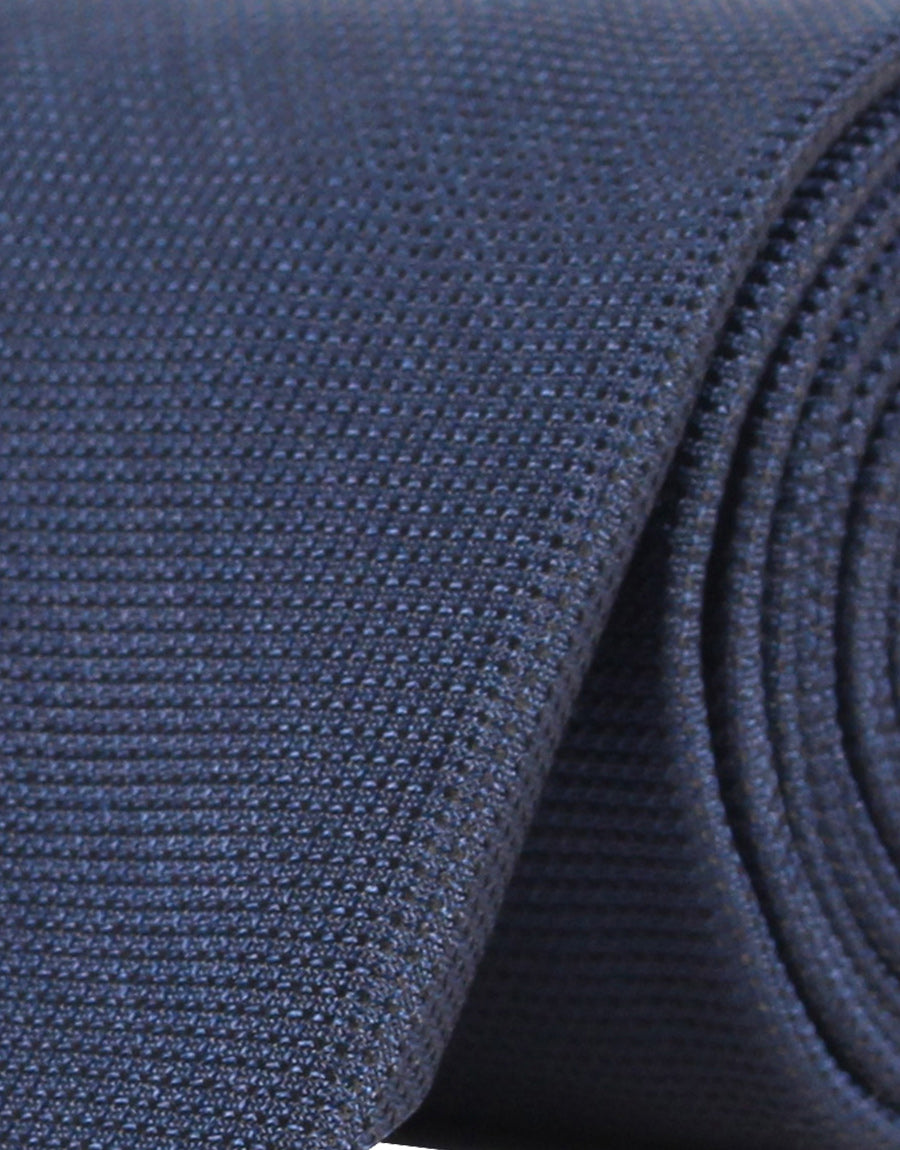 Hire Navy Textured Plain Silk Tie