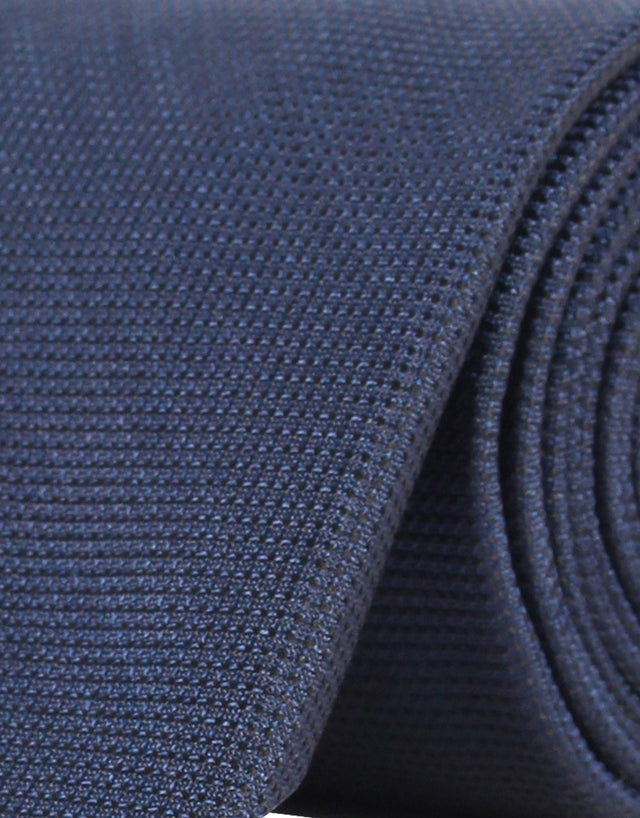 Plain Navy 8cm Silk Tie