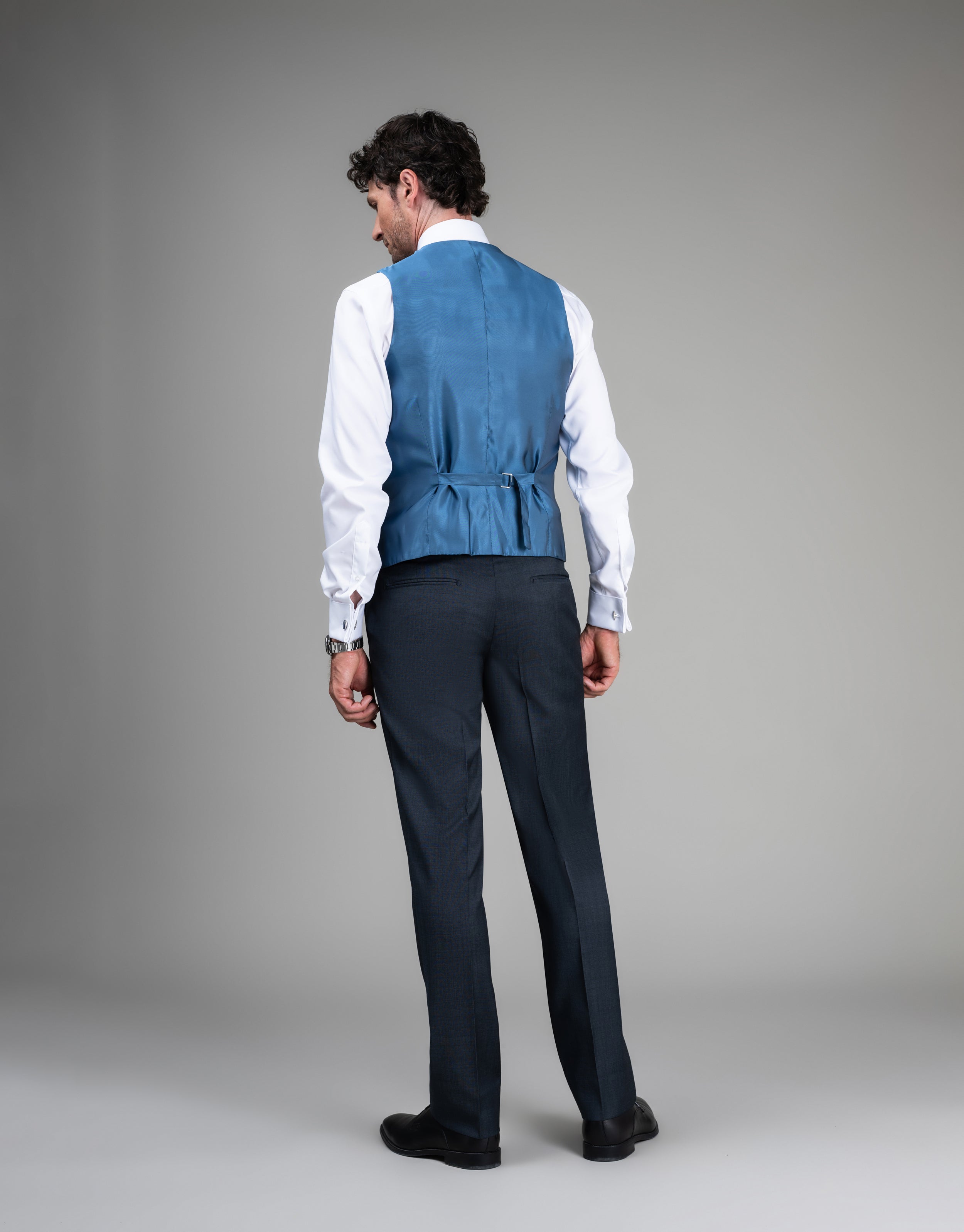 Cooper Steel Blue Nailhead Suit