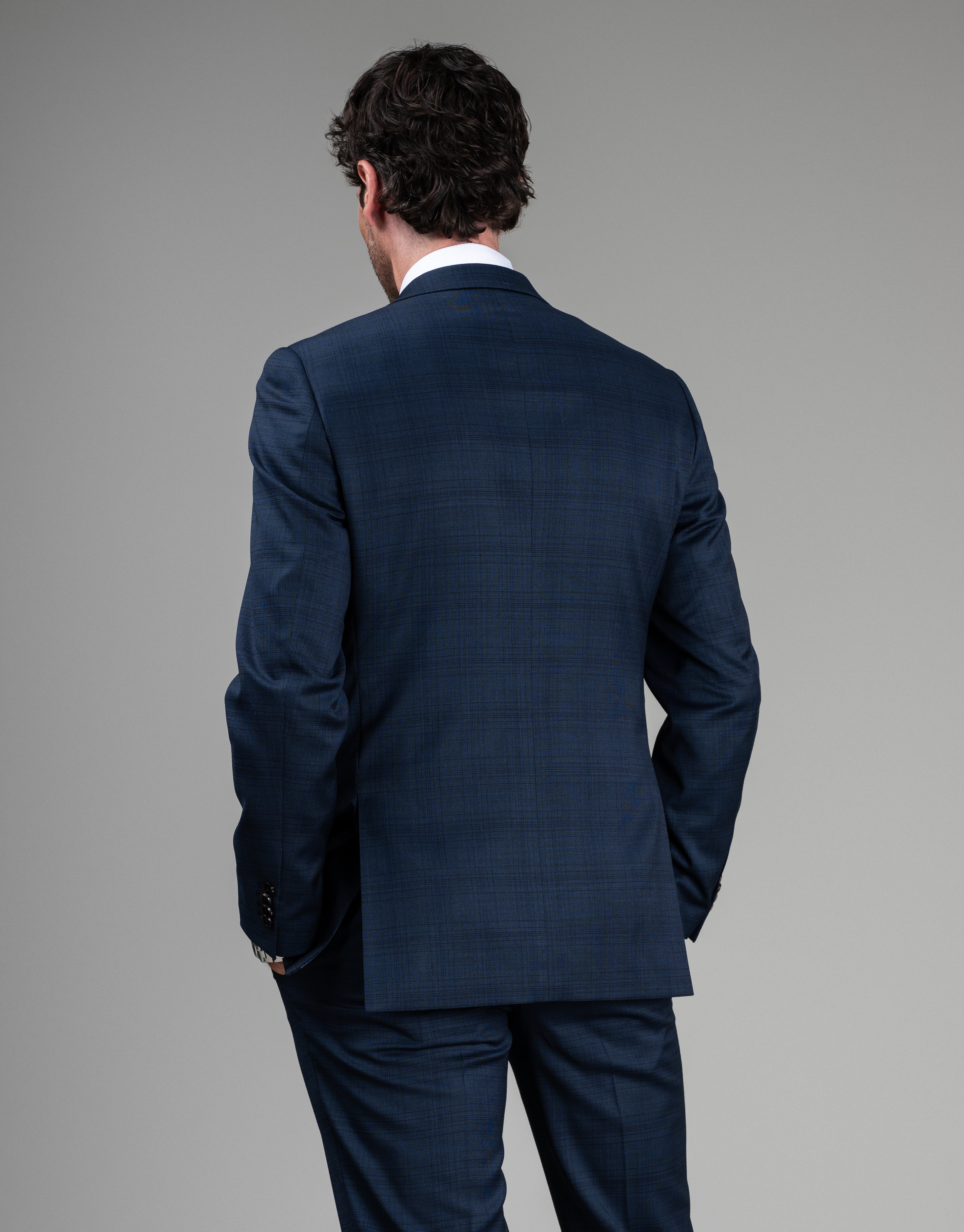 Cooper Blue Check Suit Jacket