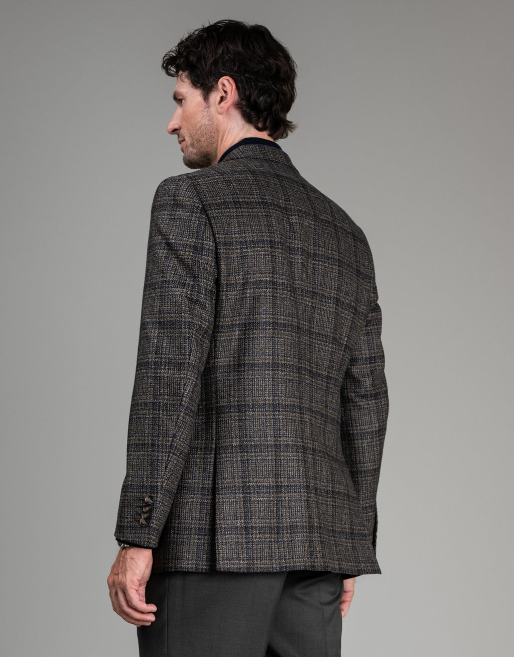 Cooper Olive Green & Navy Check Blazer