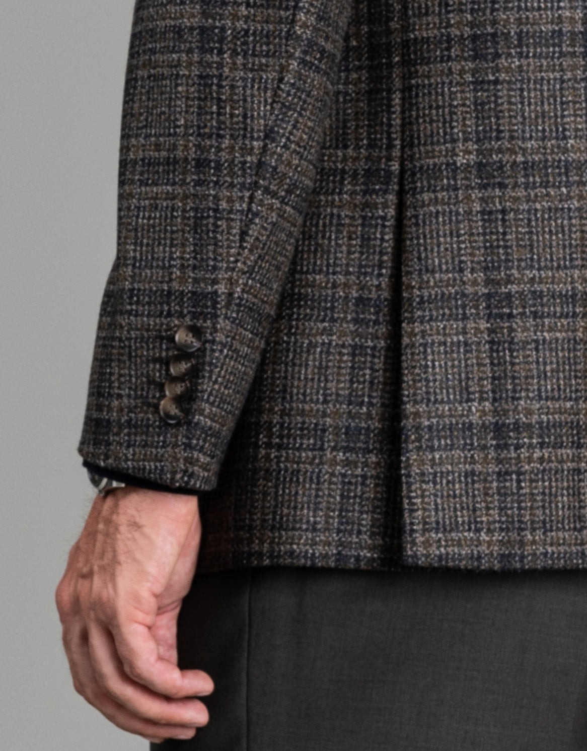 Cooper Olive Green & Navy Check Blazer