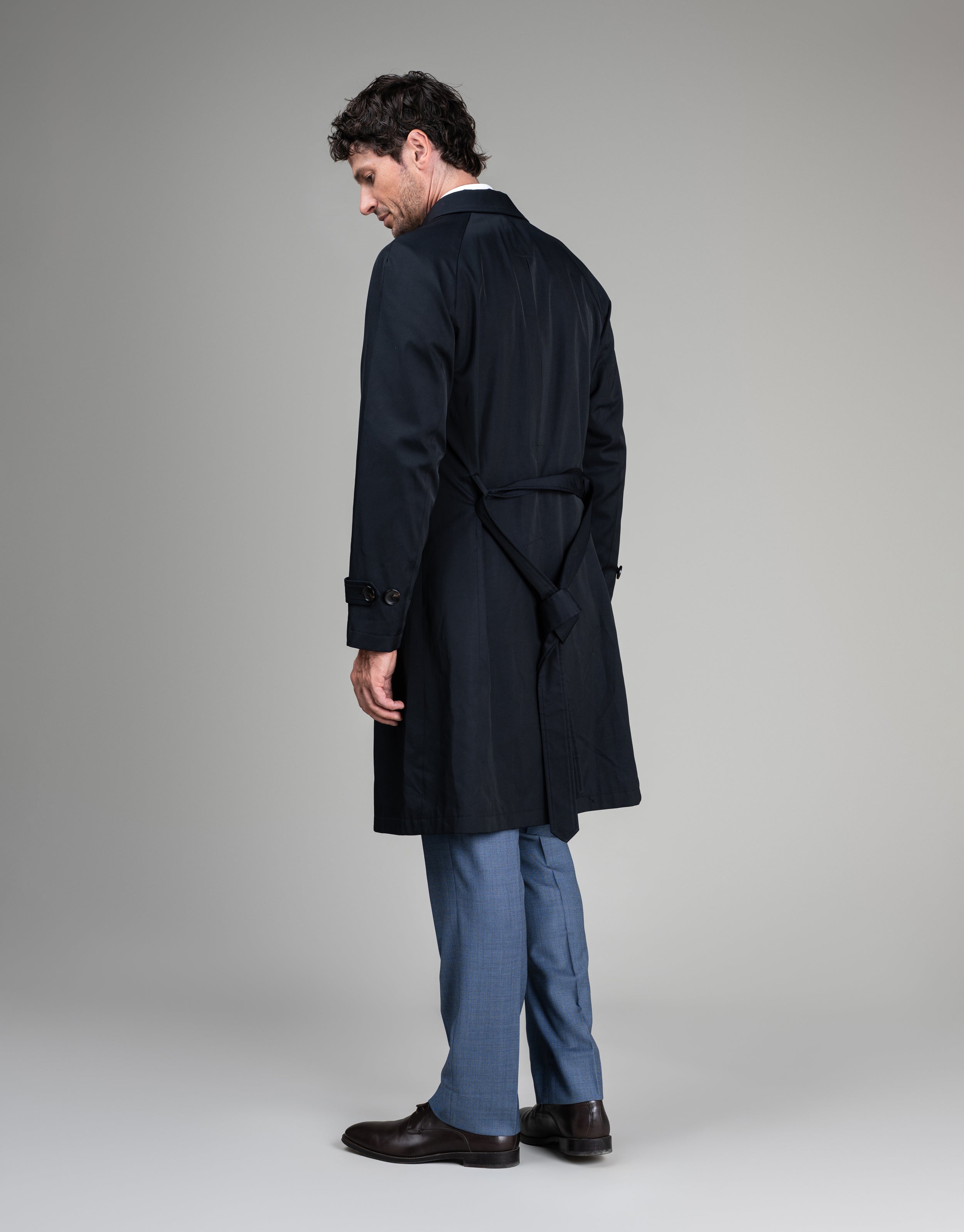Loch Navy Water-Resistant Raglan Coat