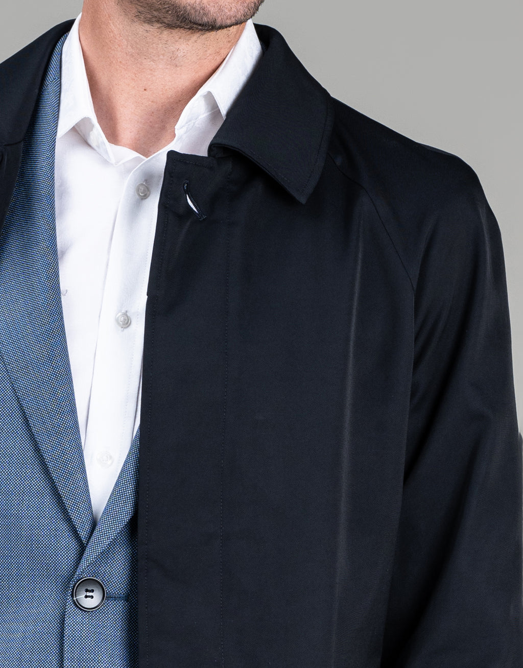 Loch Navy Water-Resistant Raglan Coat