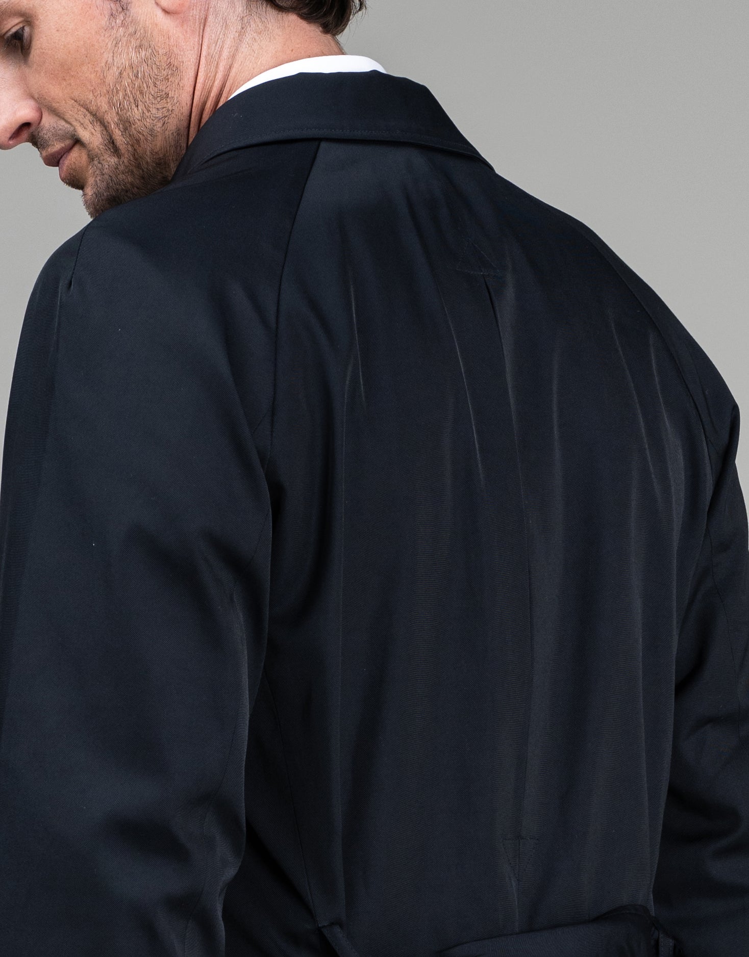 Loch Navy Water-Resistant Raglan Coat