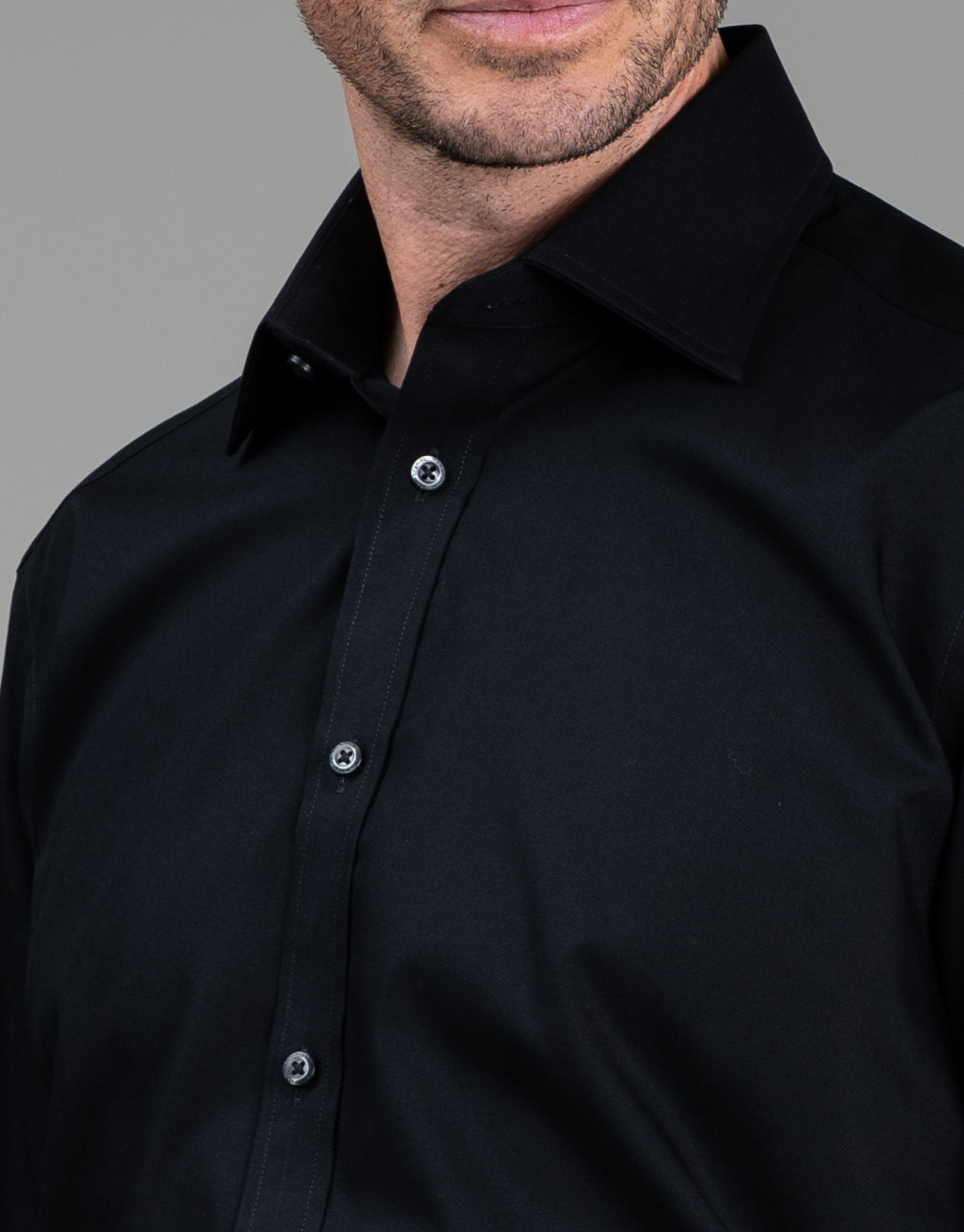 Hire London Black Plain Poplin Shirt