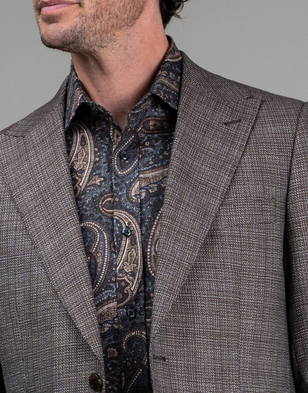 Lyon Brown Textured Blazer