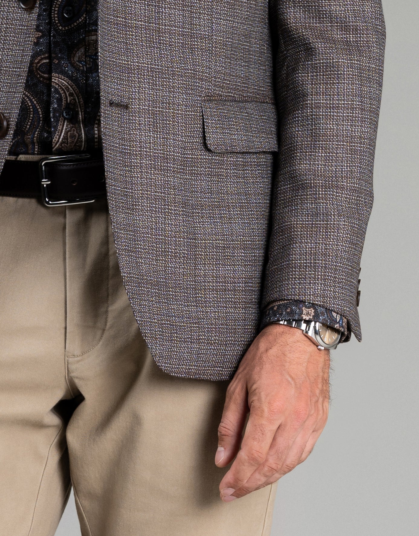 Lyon Brown Textured Blazer