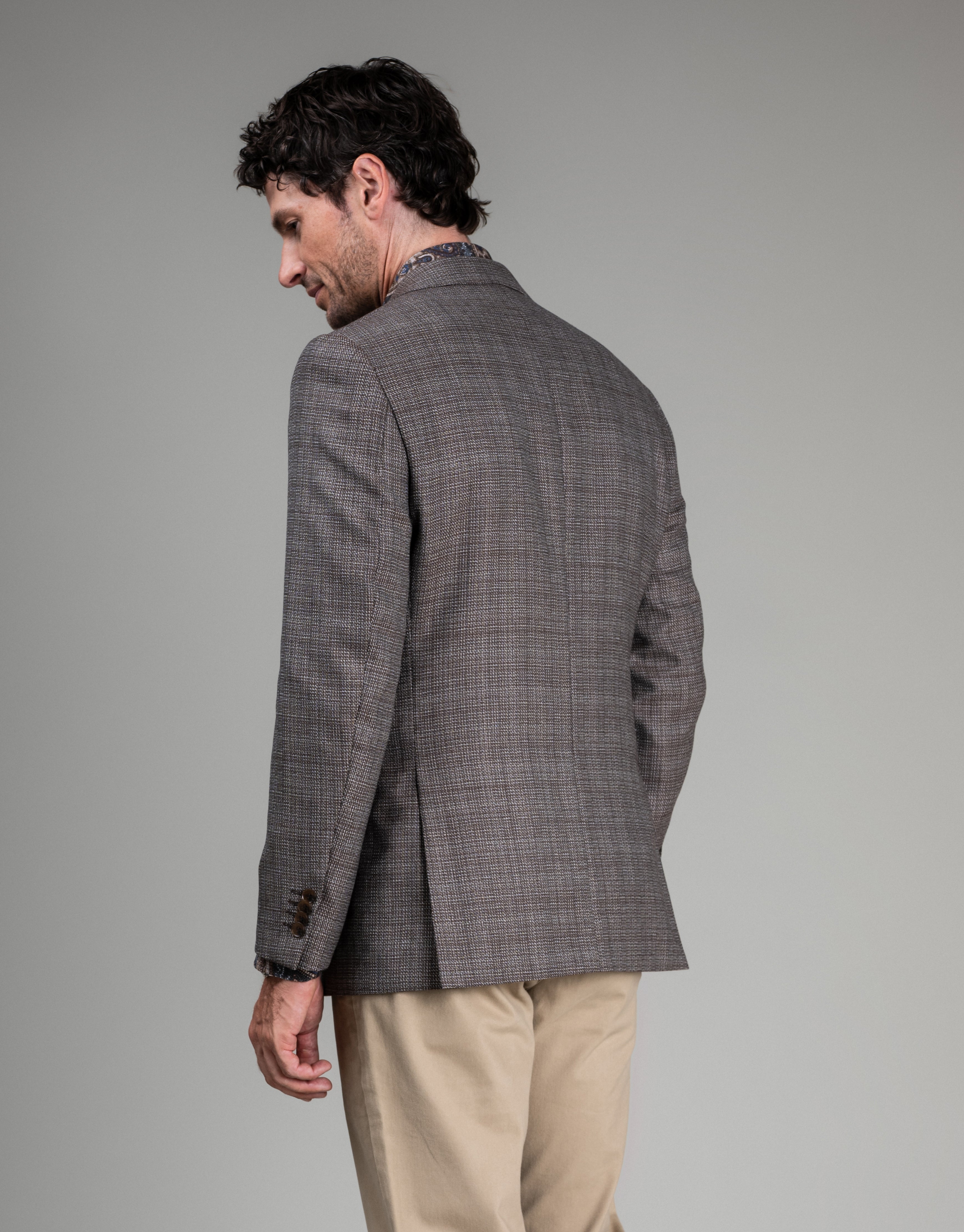 Lyon Brown Textured Blazer