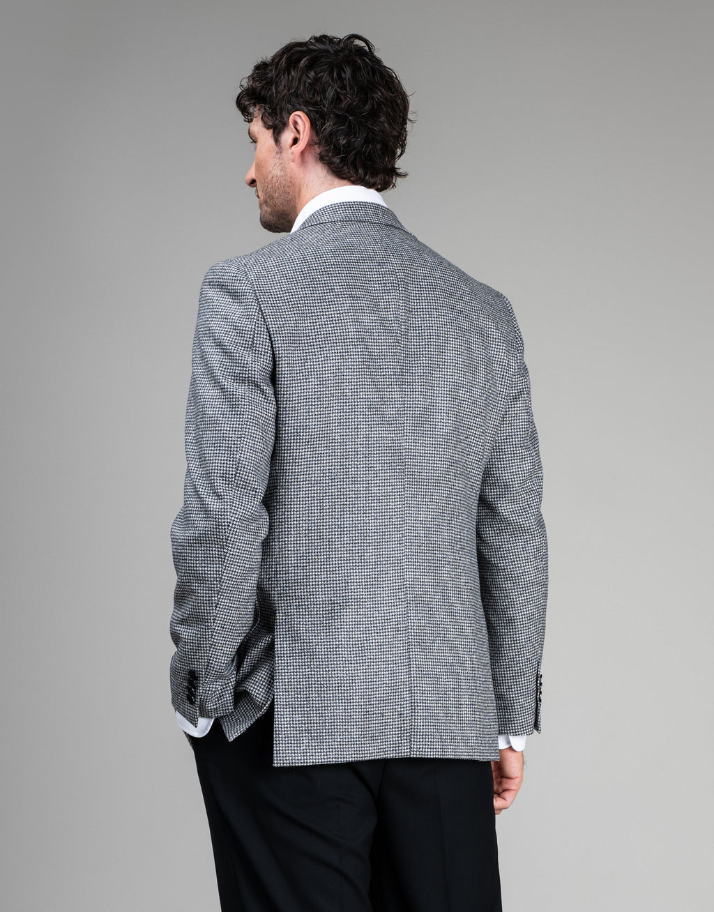 Malta Black & White Houndstooth Blazer