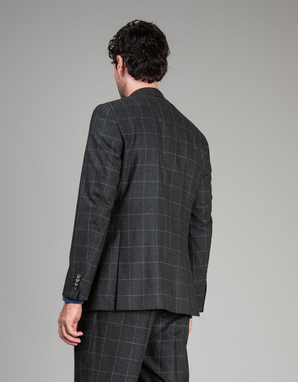 Lyon Dark Green Check Flannel Blazer