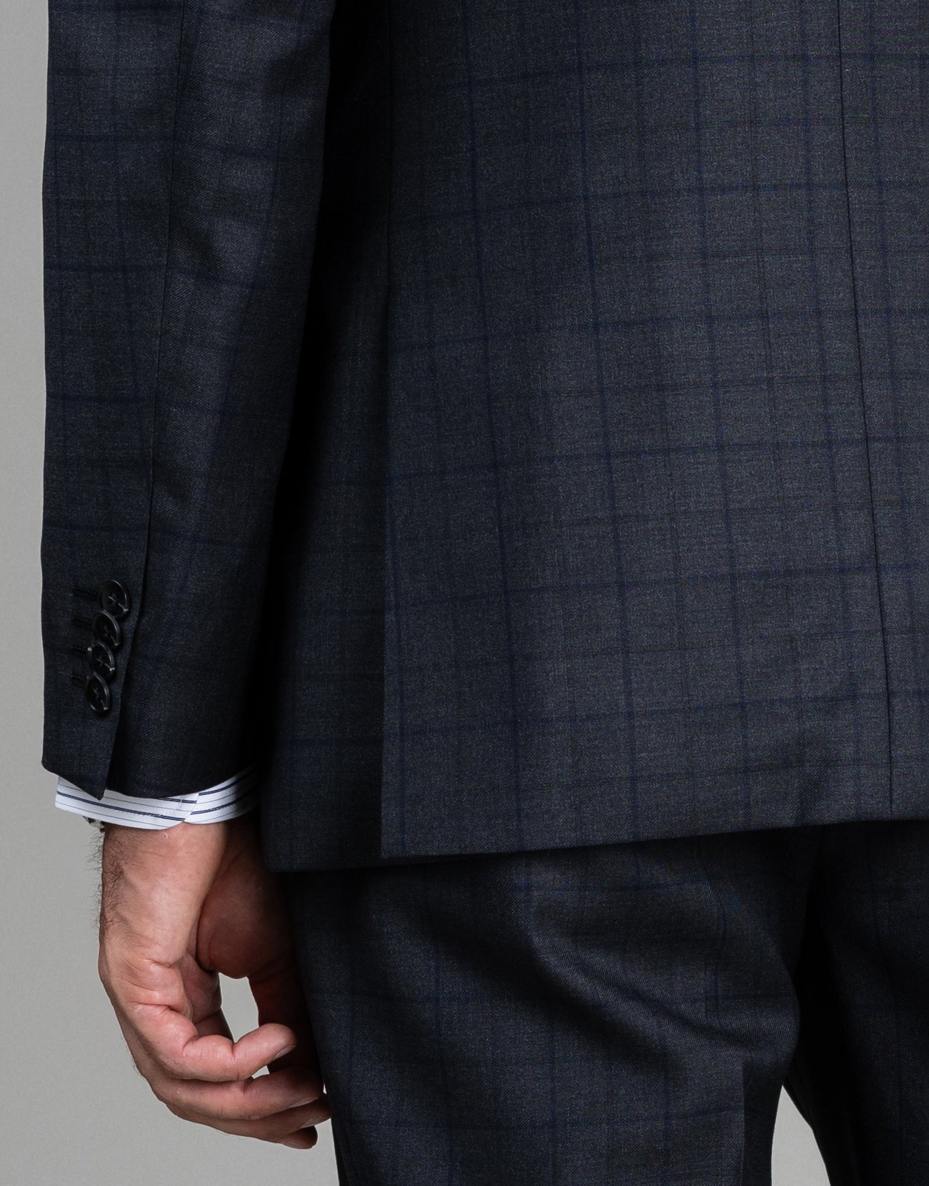 Cooper Charcoal & Blue Check Suit