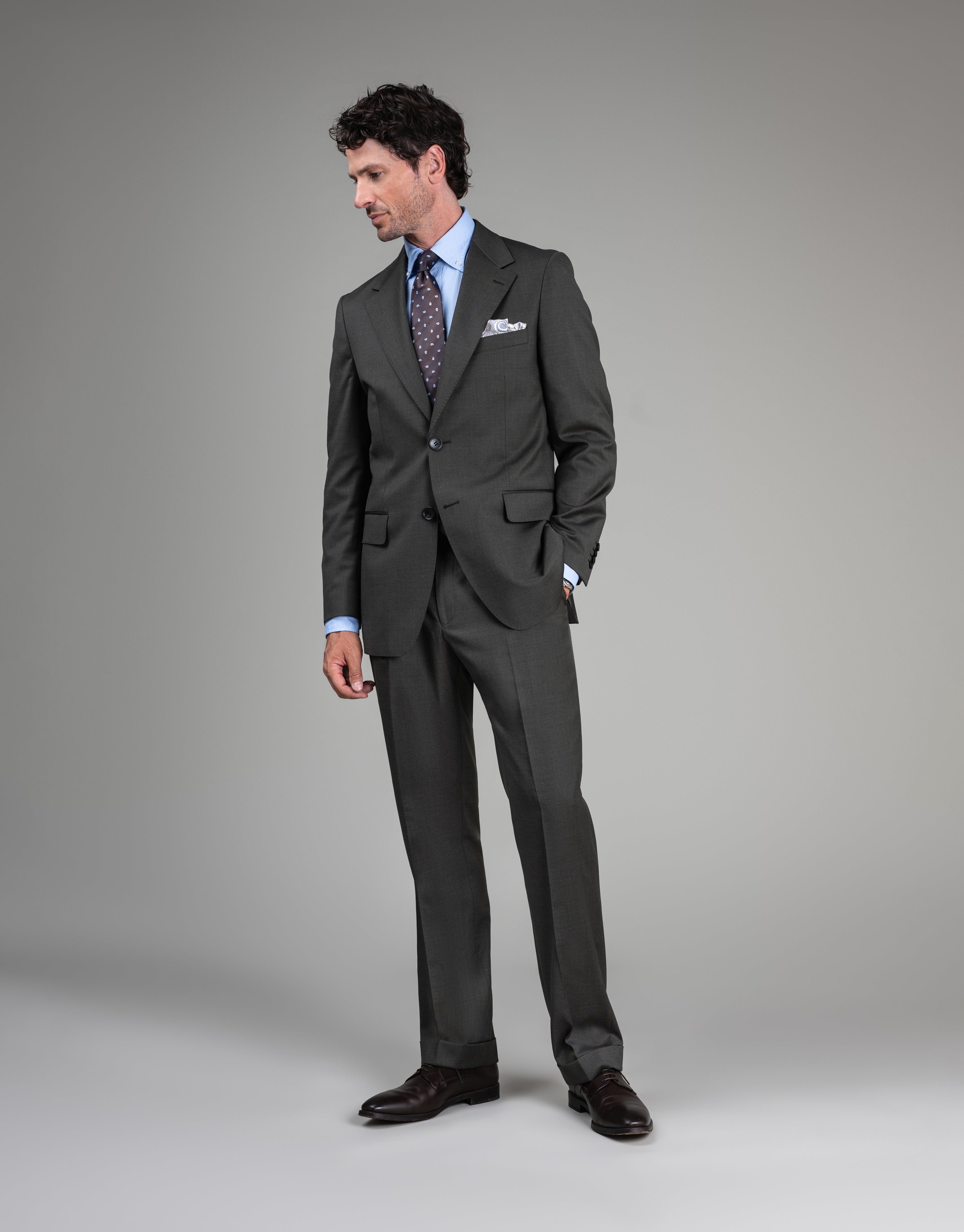 Cyprus Olive Green Twill Suit