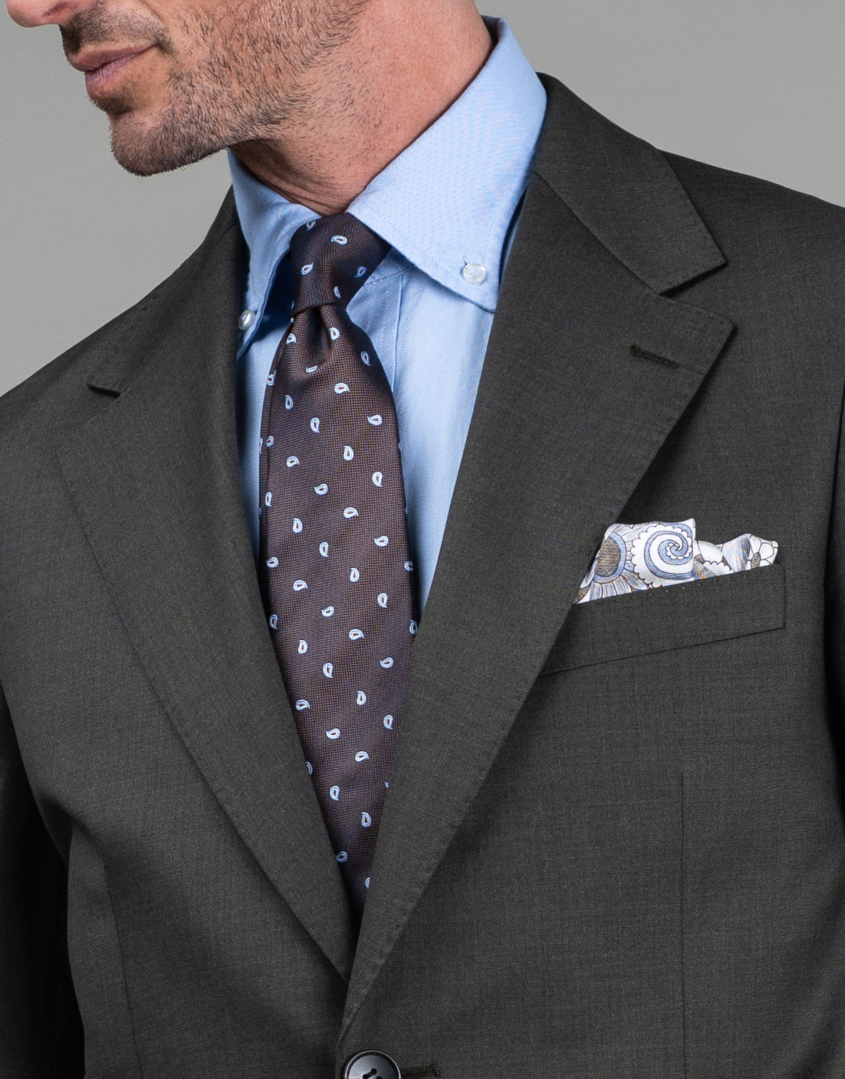 Cyprus Olive Green Twill Suit Jacket