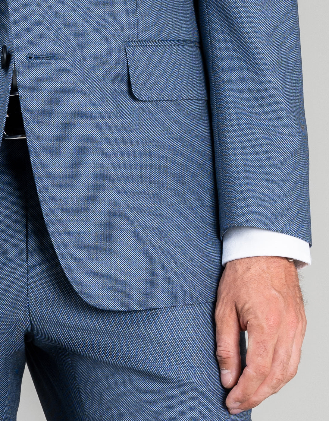 Cooper Slate Blue Birdseye Suit Jacket