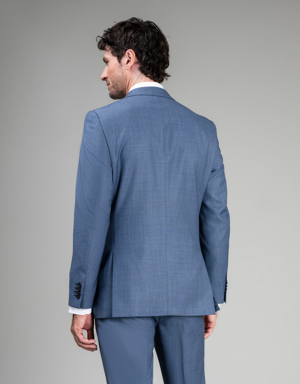 Cooper Slate Blue Birdseye Suit Jacket