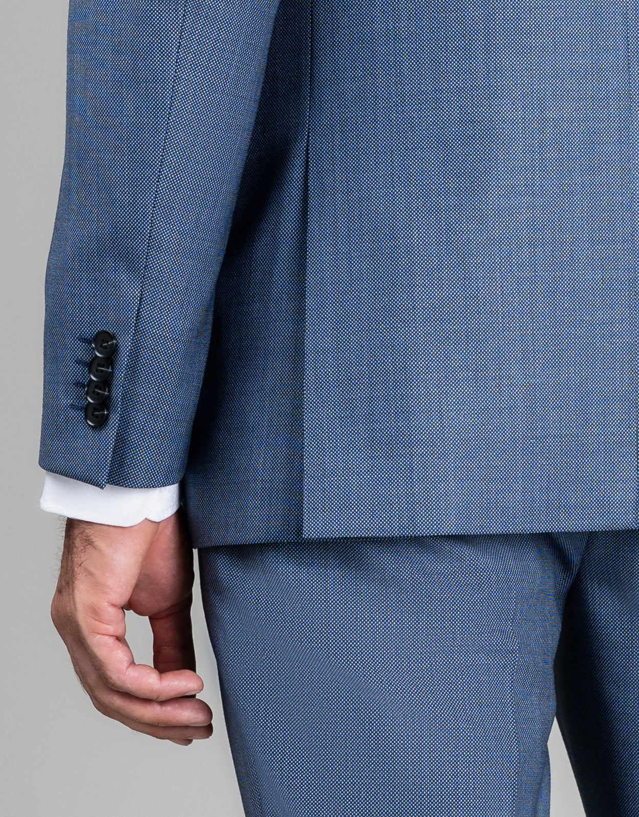 Cooper Slate Blue Birdseye Suit