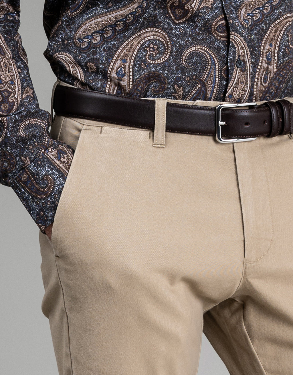 Tyler Beige Brushed Twill Chinos
