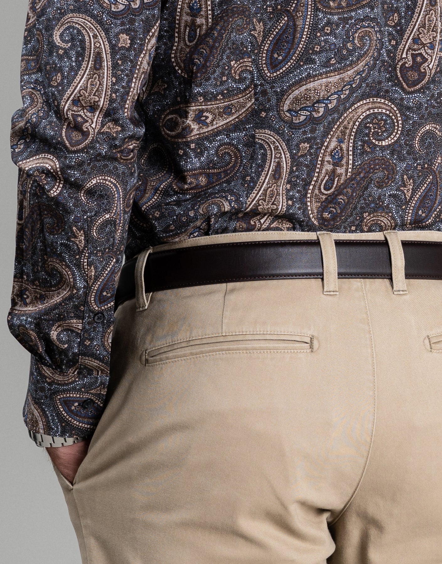 Tyler Beige Brushed Twill Chinos