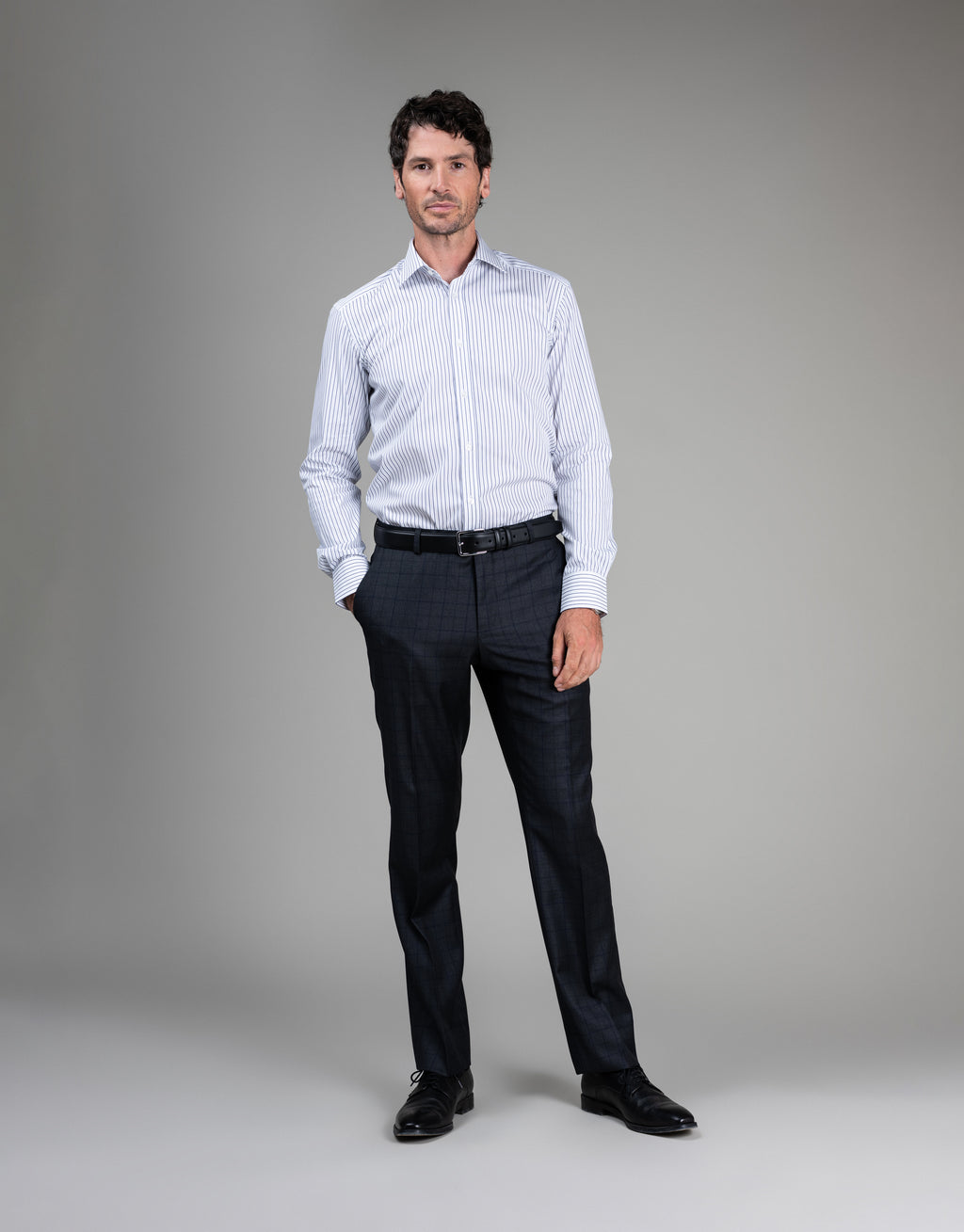 Cooper Charcoal & Blue Check Suit