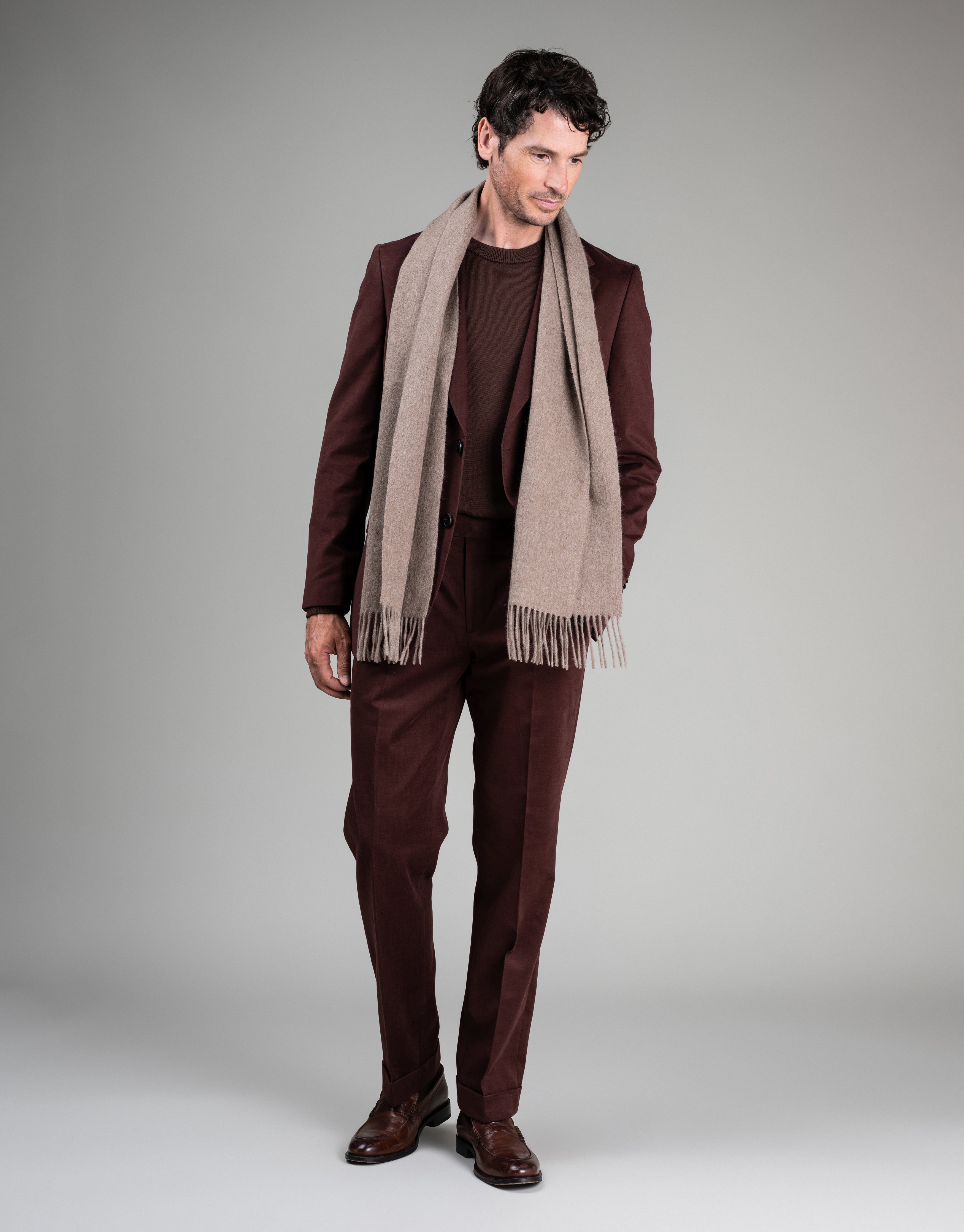 Cyprus Maroon Cotton-Cashmere Suit