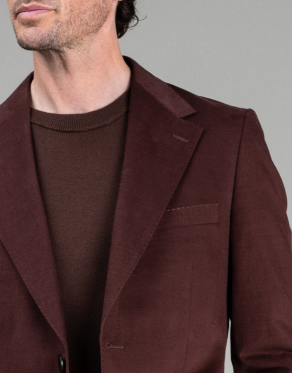 Cyprus Maroon Cotton-Cashmere Blazer