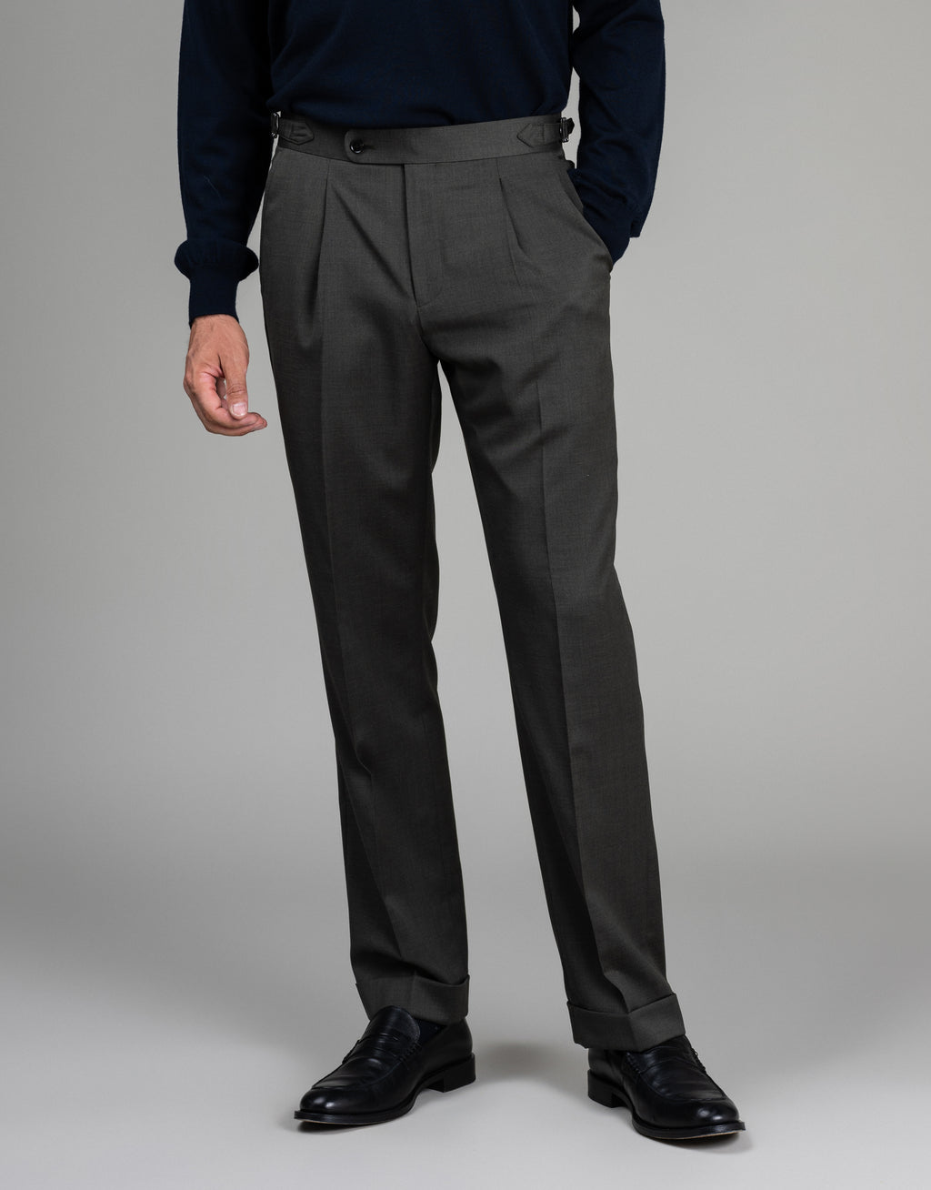 Evans Olive Green Twill Suit Trouser