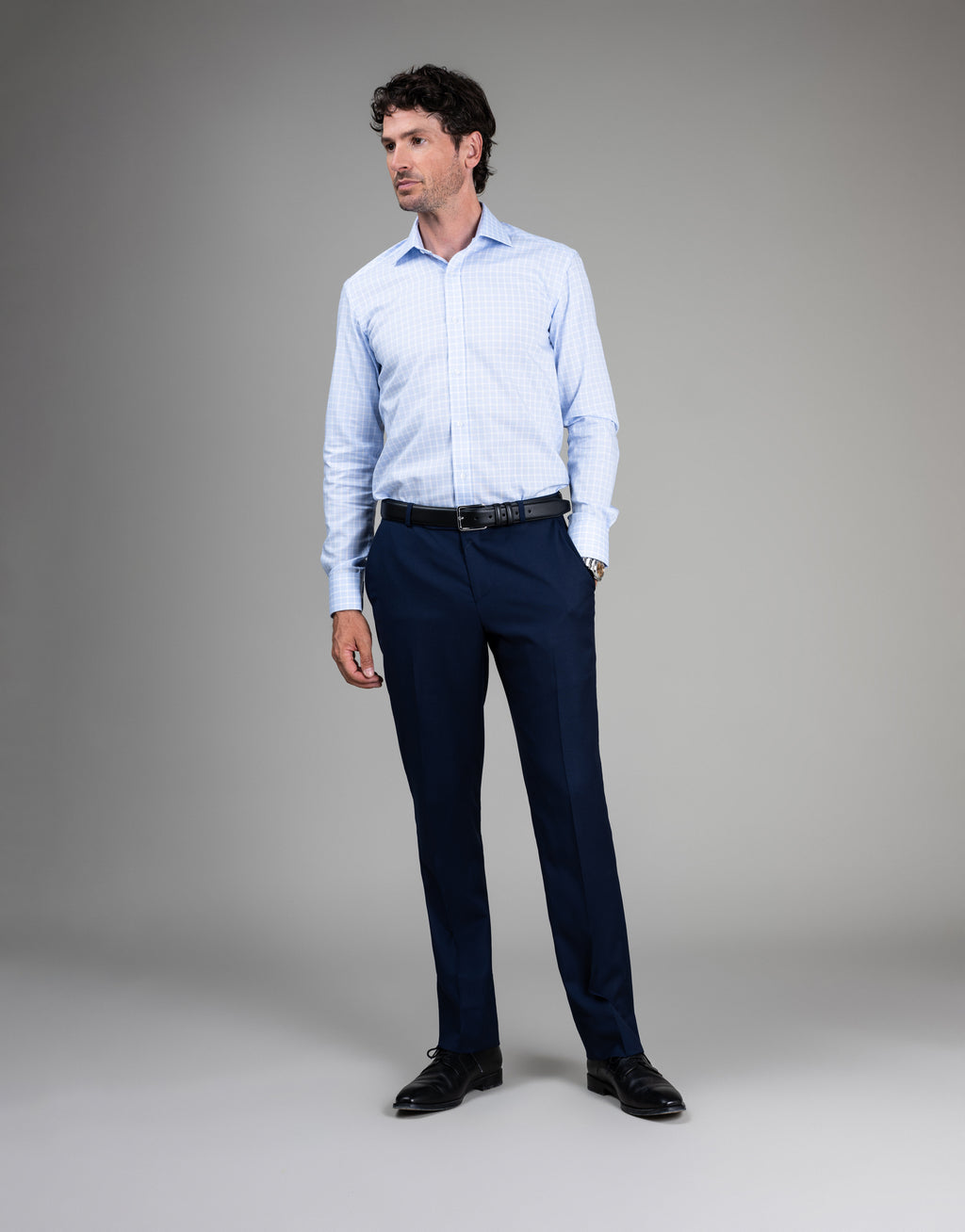 Cooper Navy Textured Two Trouser Suit