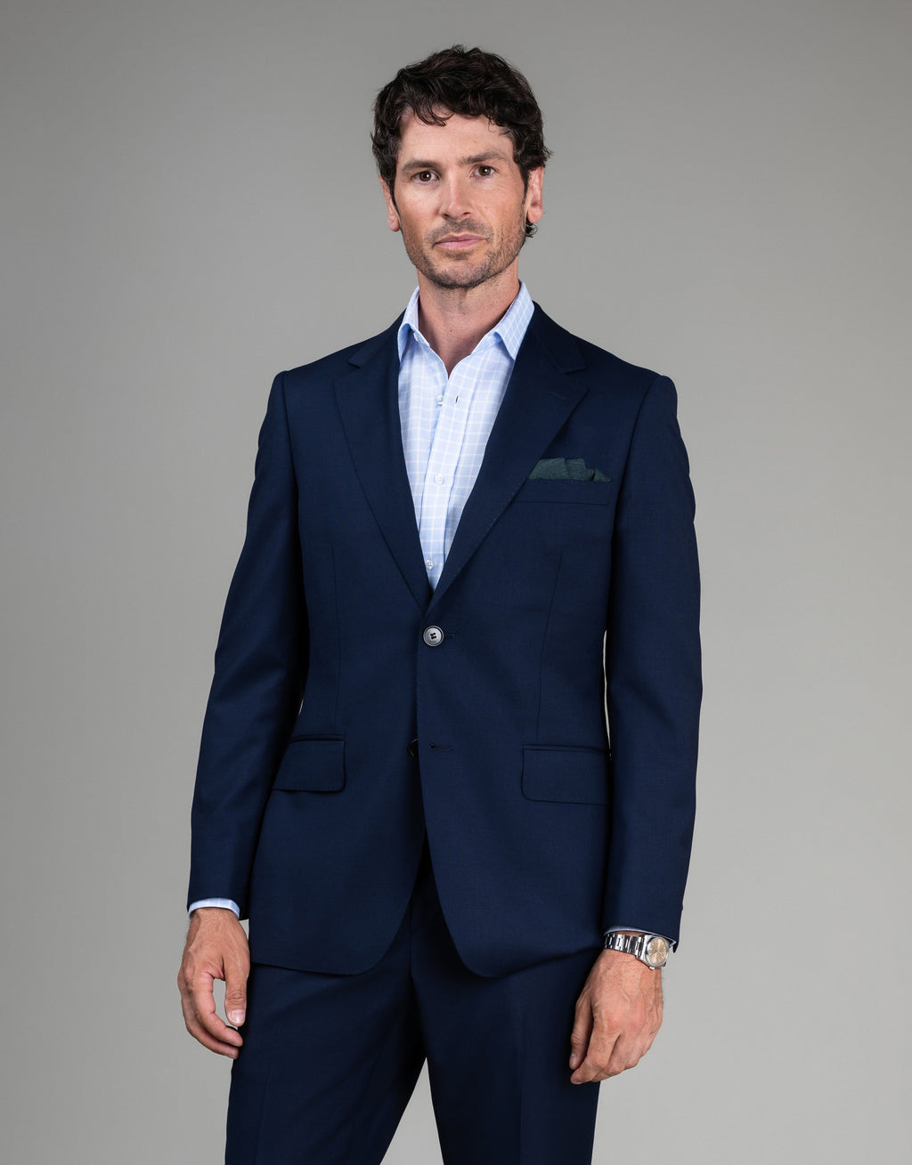 Cooper Navy Textured Two Trouser Suit