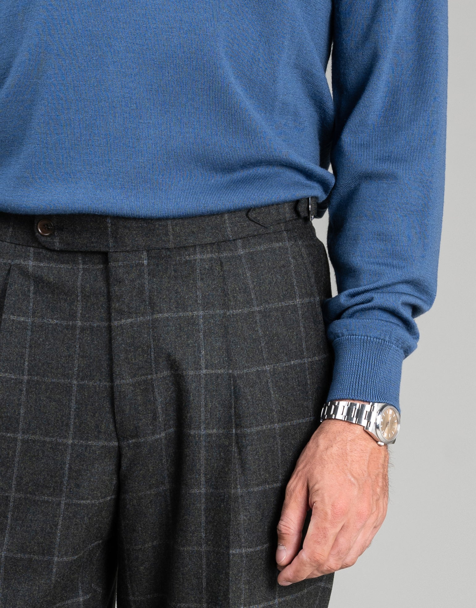 Naseby Vintage Blue Crew Neck Jersey