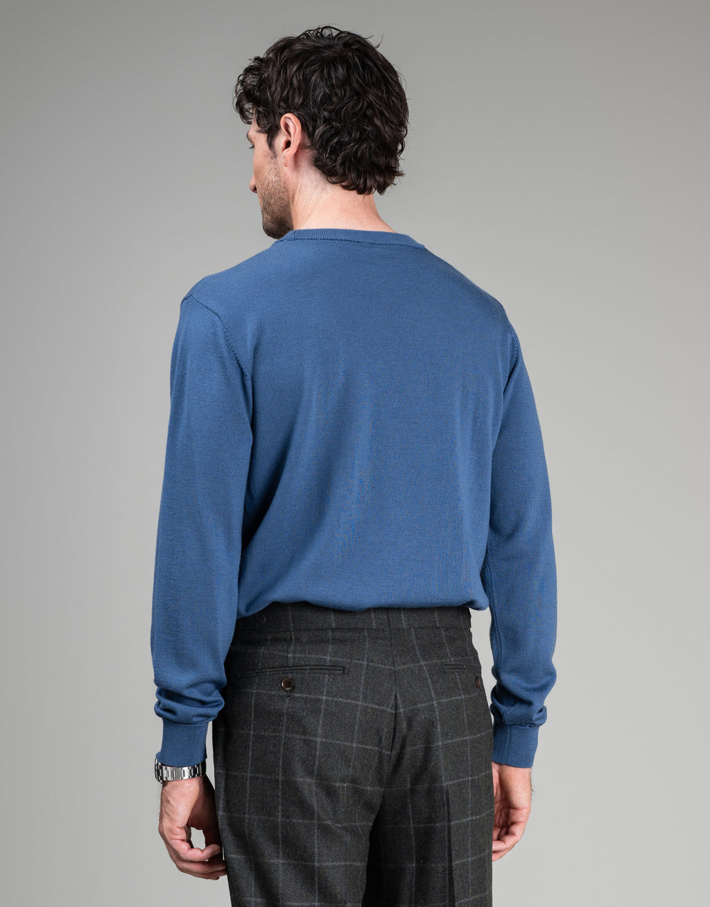 Naseby Vintage Blue Crew Neck Jersey